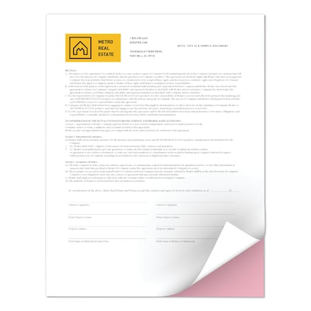 Xerox Revolution Digital Carbonless Paper, 2-Part, 8.5 x 11, Pink/White, PK5000, 5000PK 3R12421